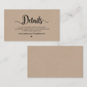 ファーモダンム·クラフト氏結婚の詳細 エンクロージャーカード (正面/裏面)