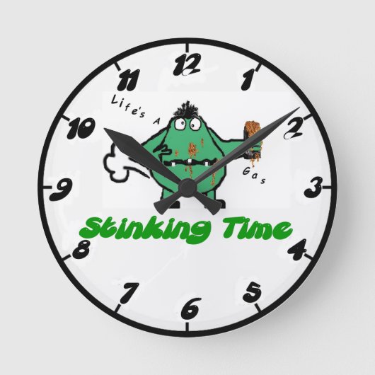 ファーユーモアのあるティング時計 ラウンド壁時計 (正面)