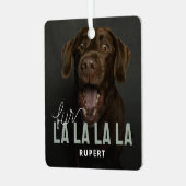 ファーラおもしろいラペットフォトクリスマス メタルオーナメント (正面左)