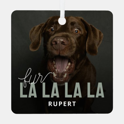 ファーラおもしろいラペットフォトクリスマス メタルオーナメント (裏面)