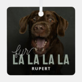 ファーラおもしろいラペットフォトクリスマス メタルオーナメント (正面)