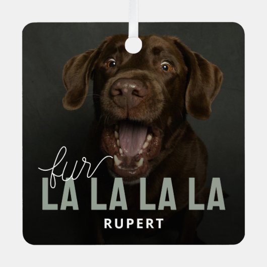 ファーラおもしろいラペットフォトクリスマス メタルオーナメント (正面)