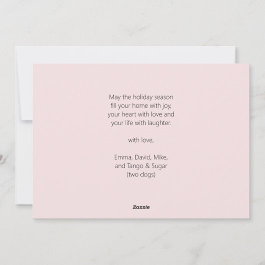 ファーララクリスマスペットおもしろいドッグの愛人写真 シーズンカード (裏面)