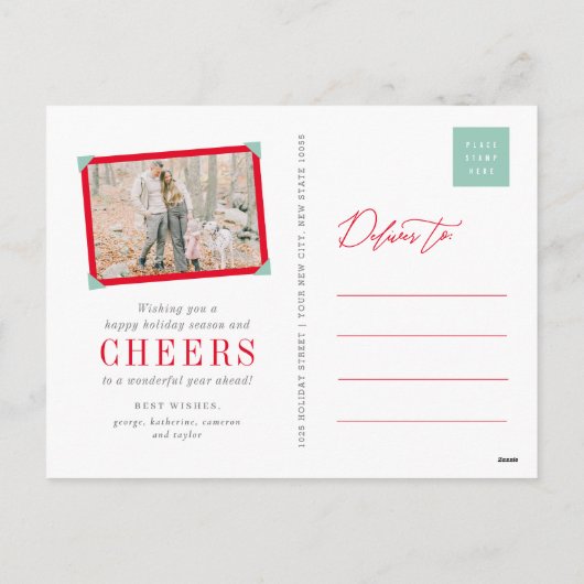 ファーララララスクリプトドッグラバーフォトペおもしろいット シーズンポストカード (裏面)