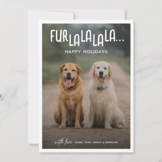 ファーララララ…ドッグフォトクリスマス シーズンカード (正面)