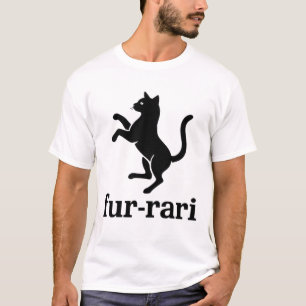 ファーラリキャットロゴパロディデザイン Tシャツ