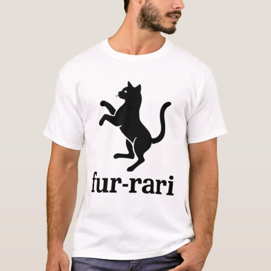 ファーラリキャットロゴパロディデザイン Tシャツ (正面)