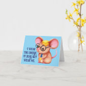 ファーリーチーズマンビジネスマウスタイグメガネおたく カード (黄色い花)