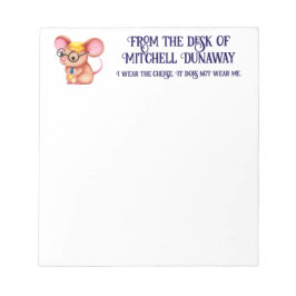 ファーリーチーズマンビジネスマウスタイグメガネおたく ノートパッド