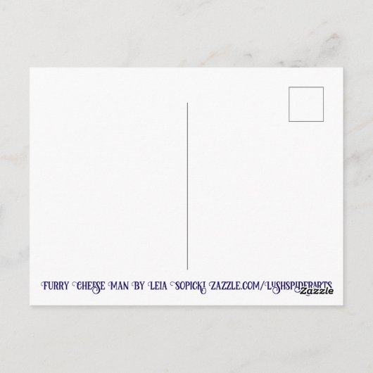 ファーリーチーズマンビジネスマウスタイグメガネおたく ポストカード (裏面)