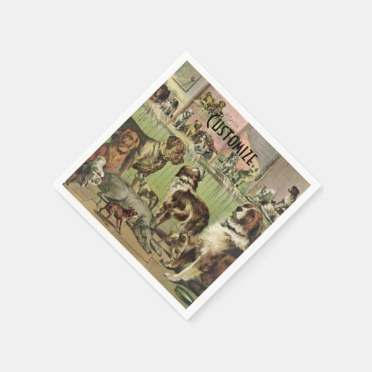 ファーリーパーソナライズされたフレンズ愛犬家ナプキンス スタンダードカクテルナプキン (角)