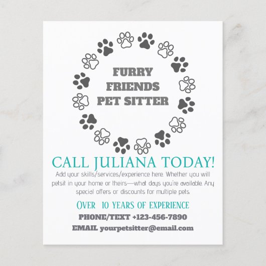 ファーリーフレンズペットシッター小規模企業 チラシ (正面)