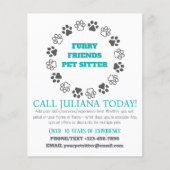 ファーリーフレンズペットシッター青ビジネス チラシ (正面)