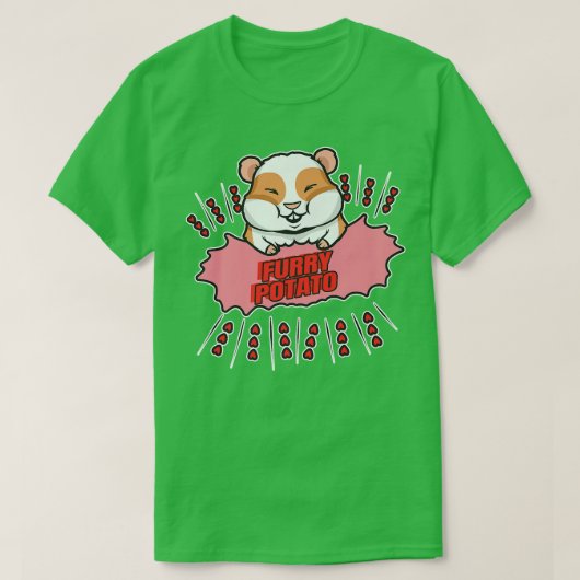 ファーリーポテトギおもしろいニアピグ Tシャツ (デザイン正面)