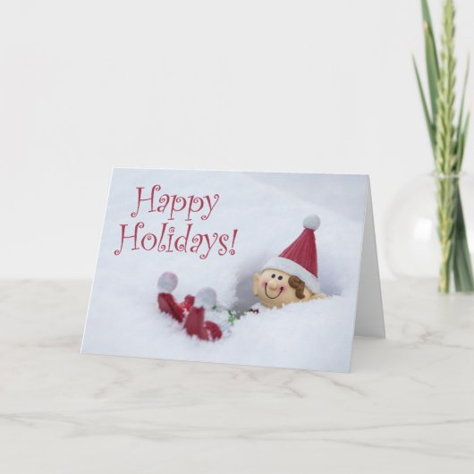 ファーリー小妖精や小人クリスマスカード シーズンカード (正面)