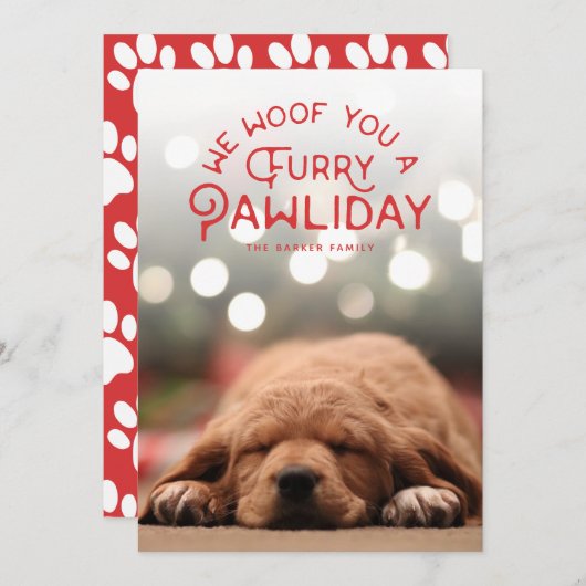 ファーリー・パウィデイ |ペットの写真 シーズンカード (正面/裏面)