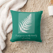 ファーンやる気を起こさせるボホグリーン クッション (ブランケット)