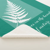 ファーンやる気を起こさせるボホグリーン シェルパブランケット (3/4)