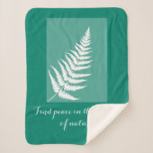 ファーンやる気を起こさせるボホグリーン シェルパブランケット (正面)