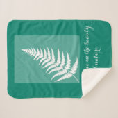 ファーンやる気を起こさせるボホグリーン シェルパブランケット (正面(横))