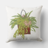 ファーンアイビーつるズプラントボタニカルイラストレーションアート アウトドアクッション (裏面)