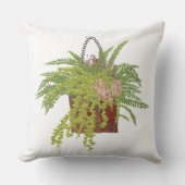 ファーンアイビーつるズプラントボタニカルイラストレーションアート アウトドアクッション (正面)