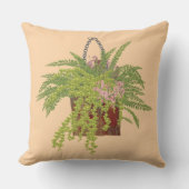 ファーンアイビーつるズプラントボタニカルイラストレーションアート アウトドアクッション (正面)