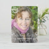 ファーンエレガントフォト誕生日招待状 招待状 (スタンド正面)