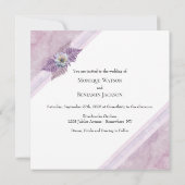 ファーンエレガントフローラマーブル結婚ズ 招待状 (裏面)