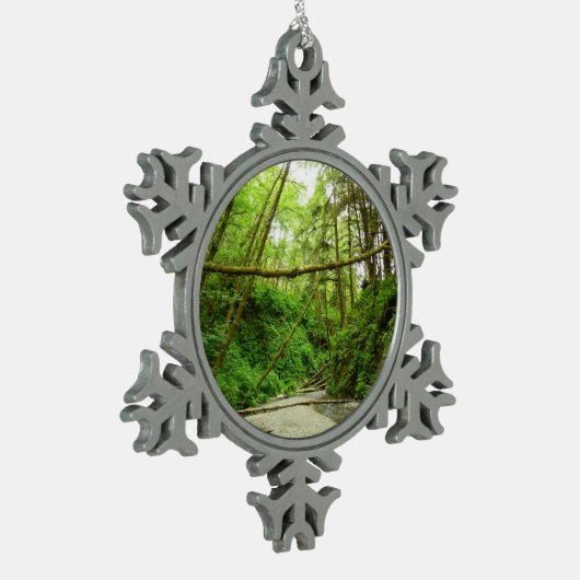 ファーンキャニオンIアットレッドウッド国立公園 スノーフレークピューターオーナメント (左)