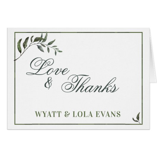 ファーングリーンウィローブランチエレガントな結婚式ありがとう (正面横)