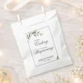 ファーングリーンウィローブランチエレガントな結婚式の好意 フェイバーバッグ (クリップ留めされた状態)