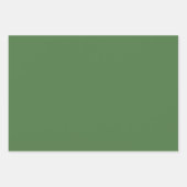 ファーングリーン無地のカラー ラッピングペーパーシート (正面)