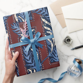 ファーンパターンオリエンタルサマルカンデラッピング紙 ラッピングペーパー