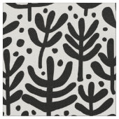 ファーンパターン – 白黒 ファブリック (クローズアップ)