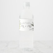 ファーンパームツリートロピカル結婚的な飲料ラベル ペットボトルラベル (正面)