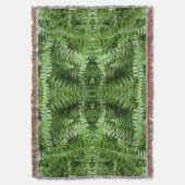 ファーンフロントズIグリーン自然 スローブランケット (正面縦)