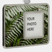 ファーンフロントズIIダークグリーン自然 シルバープレートフレームオーナメント (右)