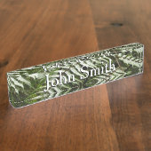 ファーンフロントズIIダークグリーン自然 デスクネームプレート (側面)