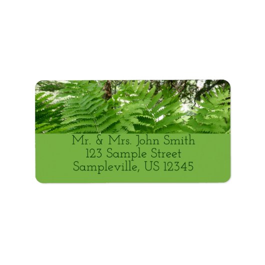 ファーンフロントズIVグリーン自然植物学 ラベル (正面)