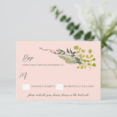 ファーンペッパーの木葉のガーデンピンクRsvp 出欠カード (スタンド正面)