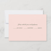 ファーンペッパーの木葉のガーデンピンクRsvp 出欠カード (裏面)