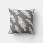 ファーンホワイトプラント植物学絵画院 クッション (正面)