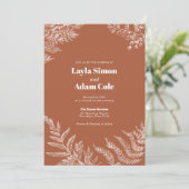 ファーンボタニックセージ結婚式招待状 招待状 (スタンド正面)