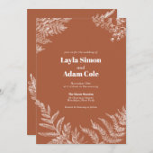 ファーンボタニックセージ結婚式招待状 招待状 (正面/裏面)