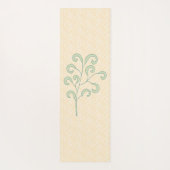 ファーンモダンオンピーチフローラ ヨガマット (裏面)