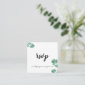 ファーンモダントレンディー書道エレガント植物学 エンクロージャーカード (スタンド正面)