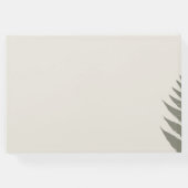 ファーンモダンボミニマルタニカル結婚ウッドランド ゲストブック (裏面)