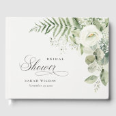 ファーンユーカリプトゥスグリーンリーリーフブライダルシャワー ゲストブック (正面)