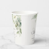 ファーンユーカリプトゥスグリーンリーリーフブライダルシャワー 紙コップ (右)